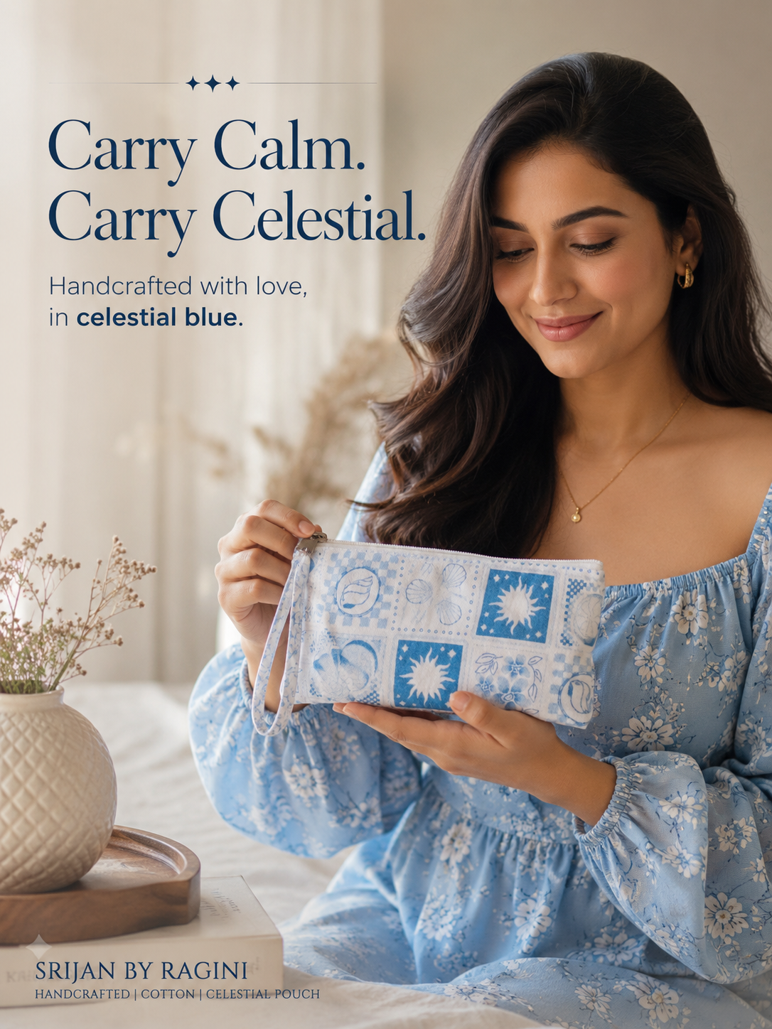 Handcrafted Quilted Pouch for Everyday Essentials | Srijan by Ragchii