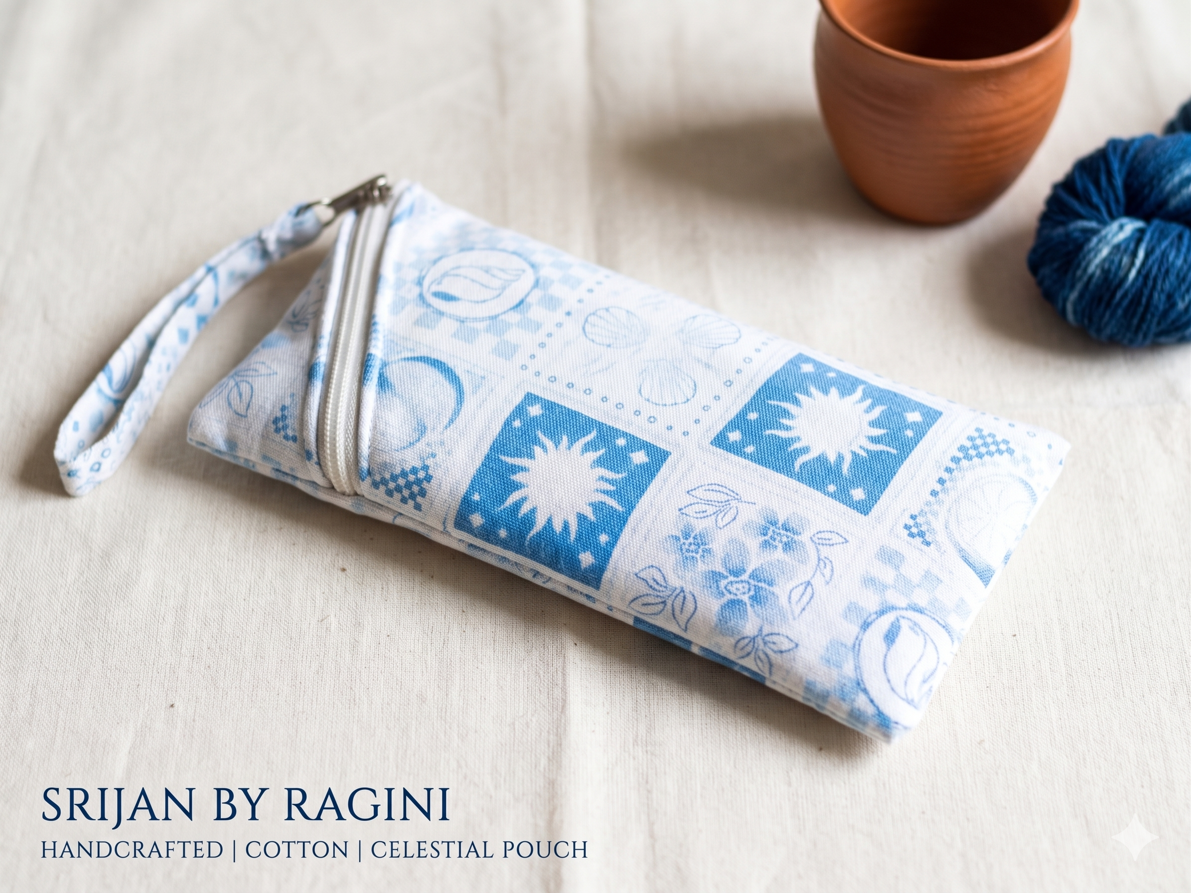 Handcrafted Quilted Pouch for Everyday Essentials | Srijan by Ragchii